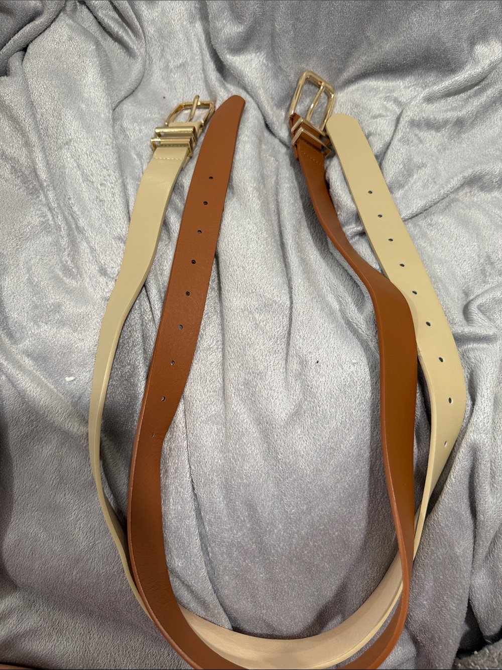 Classic Brown and Cream Leather Belts